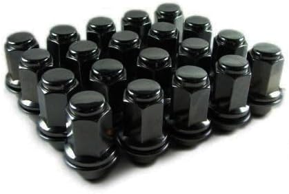 Black Mag Lug Nuts for 6 Lug Toyota Factory Alloy Wheels on Chevy Truck
