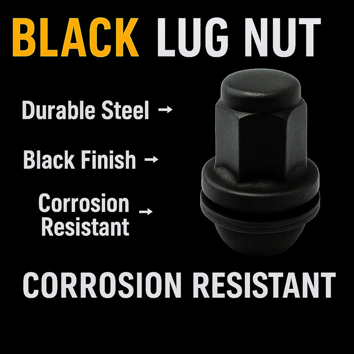 Black Toyota Landcruiser Tundra OEM Mag Lug Nuts