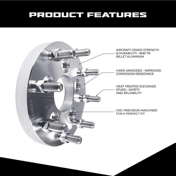 Wheel Adapter 5x4.5 To 8x6.5 Thickness 1" (Pair)