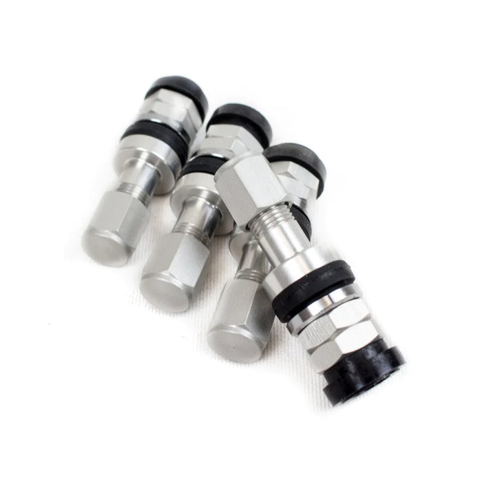 Aluminum Lightweight Valve Stem Silver, 4 Valve Stems