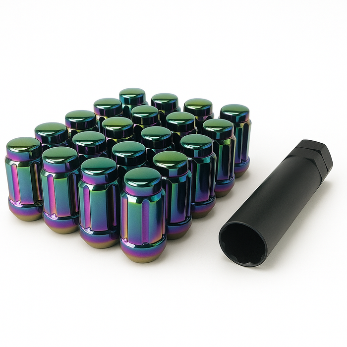 Spline Drive Tuner Lug Nuts 12x1.50 Neochrome