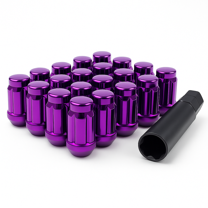 Spline Drive Tuner Lug Nuts 1/2" Purple