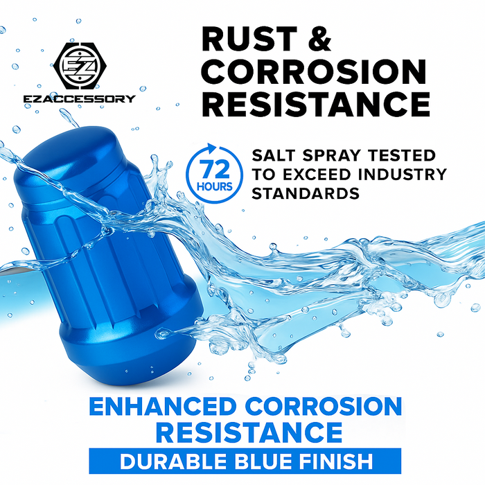 Spline Drive Tuner Lug Nuts 12x1.25 Blue