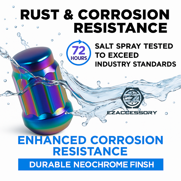 Spline Drive Tuner Lug Nuts 1/2" Neochrome
