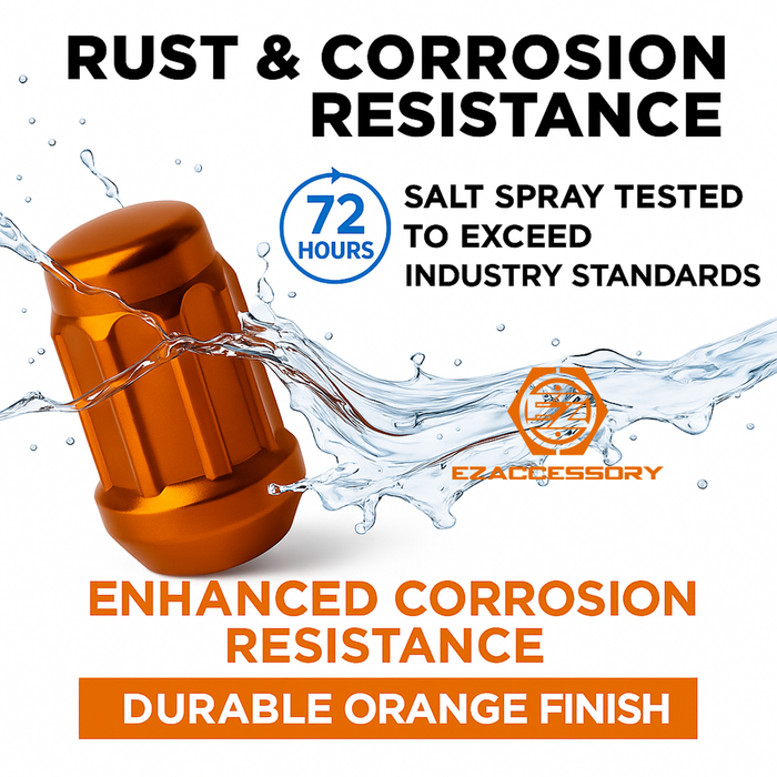 Spline Drive Tuner Lug Nuts 1/2" Orange