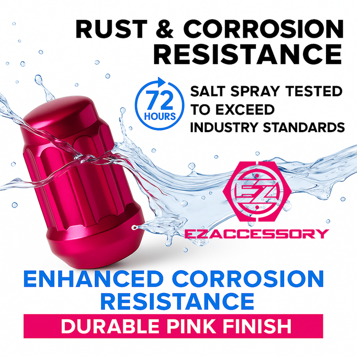 Spline Drive Tuner Lug Nuts 1/2" Pink