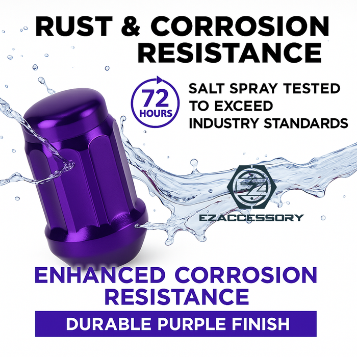 Spline Drive Tuner Lug Nuts 1/2" Purple