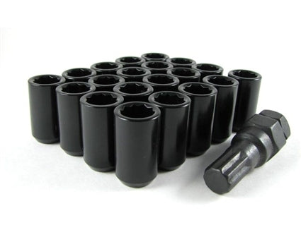 Black Acorn Tuner Lug Nuts 1/2"