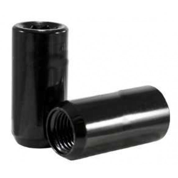 Long Black Acorn Tuner Lug Nuts 14x1.5