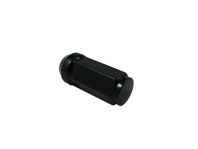 Long Bulge Acorn Lug Nut 14x1.5 Black 1.9"