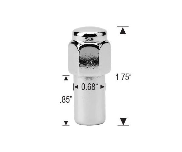 Long Cragar Style Mag Lug Nut 12x1.25