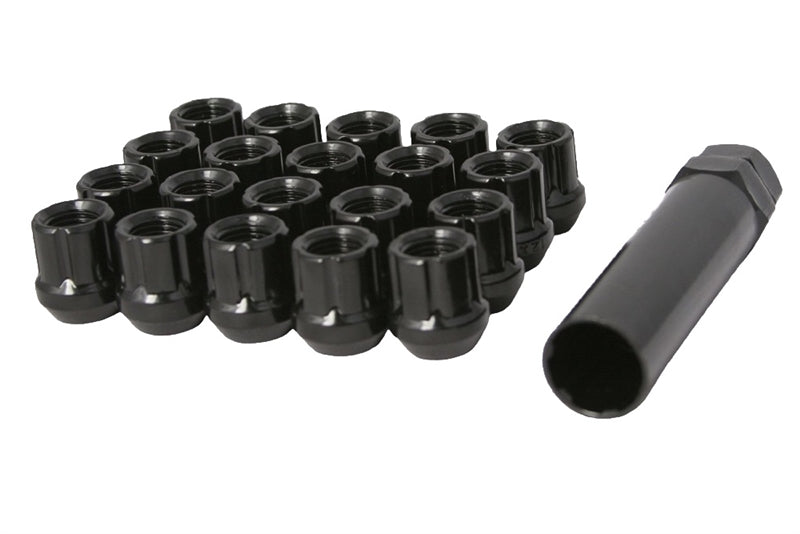 Open End Spline Drive Tuner Lug Nuts 12x1.5 Black