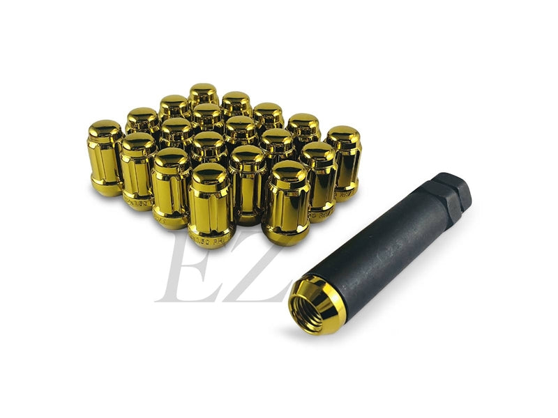 Spline Drive Tuner Lug Nuts 12x1.50 Gold