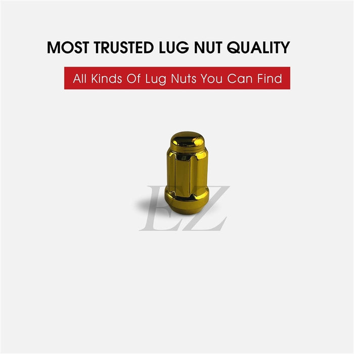 Spline Drive Tuner Lug Nuts 1/2" Gold