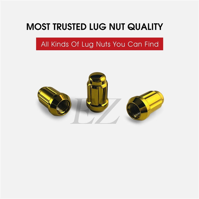Spline Drive Tuner Lug Nuts 12x1.50 Gold