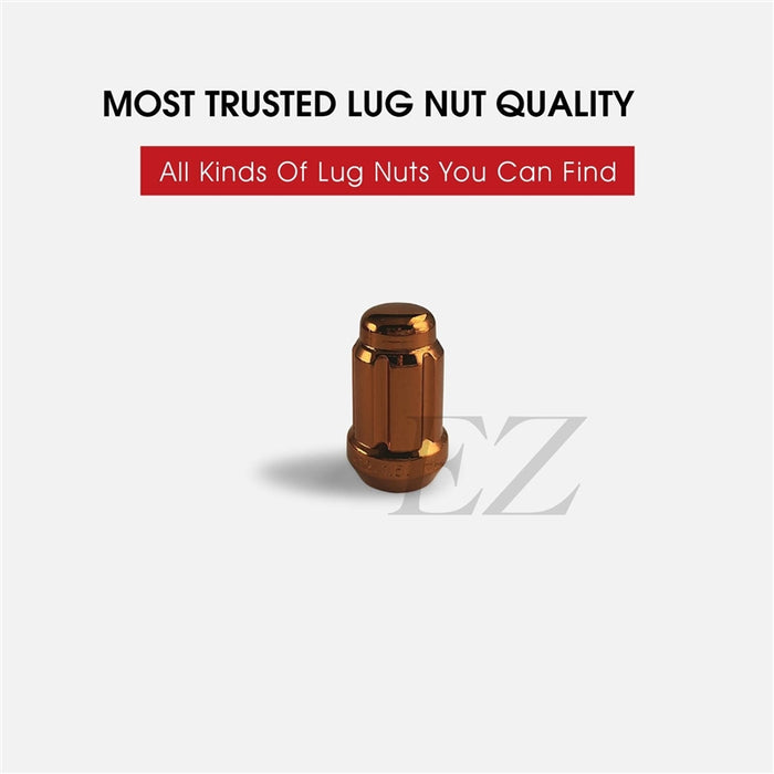 Spline Drive Tuner Lug Nuts 12x1.50 Orange