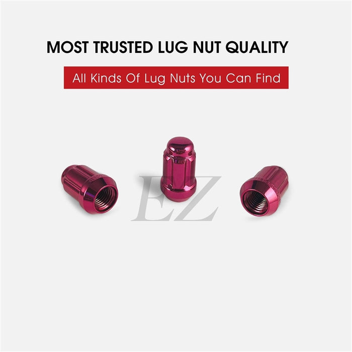 Spline Drive Tuner Lug Nuts 12x1.50 Pink