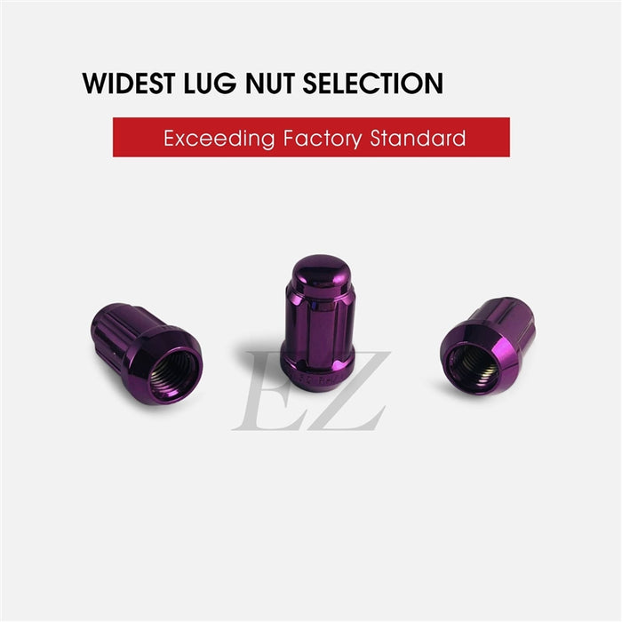 Spline Drive Tuner Lug Nuts 12x1.50 Purple