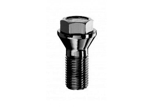 Black Lug Bolt 14mmx1.25 Conical Seat 25mm Short Head