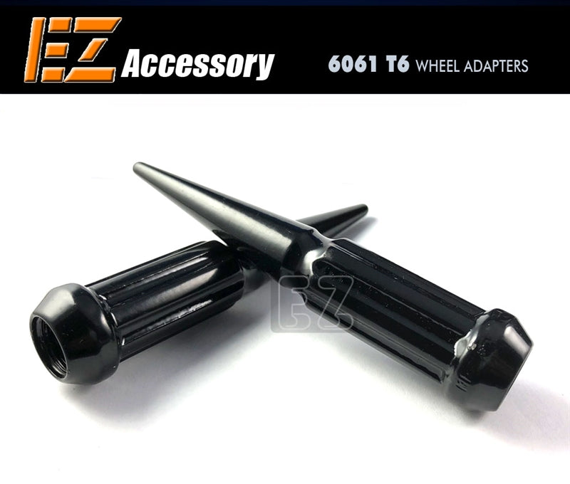 Spline Spike Lug Nuts 20 Pc Kit 7/16" Black