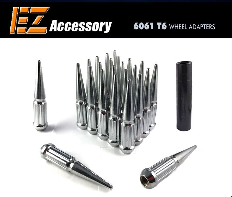 Spline Spike Lug Nuts 32 Pc Kit 9/16" Chrome