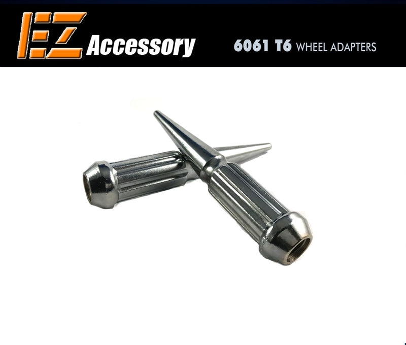 Spline Spike Lug Nuts 24 Pc Kit 12x1.25 Chrome