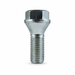 Gray M14x1.5 lug bolt with conical seat, 26 mm shank and short hex head.