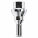 Silver M12x1.25 conical-seat lug bolt for Dodge Dart and Chrysler 200, with a hex head and stepped shoulder.