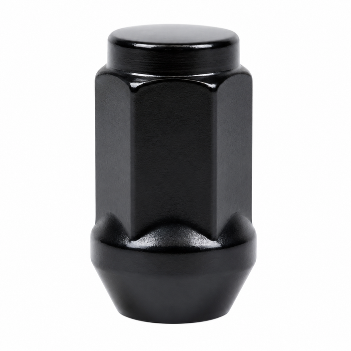 Long Bulge Acorn Lug Nut 9/16" Black 1.75"