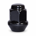 Black M10x1.25 ATV bulge lug nut with a closed cap and broad tapered seat.