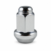 Silver 3/8-24 ATV bulge lug nut with a closed cap and broad tapered seat.