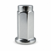 Silver 3/8-24 ATV flat-seat lug nut with a closed cap and circular base flange.