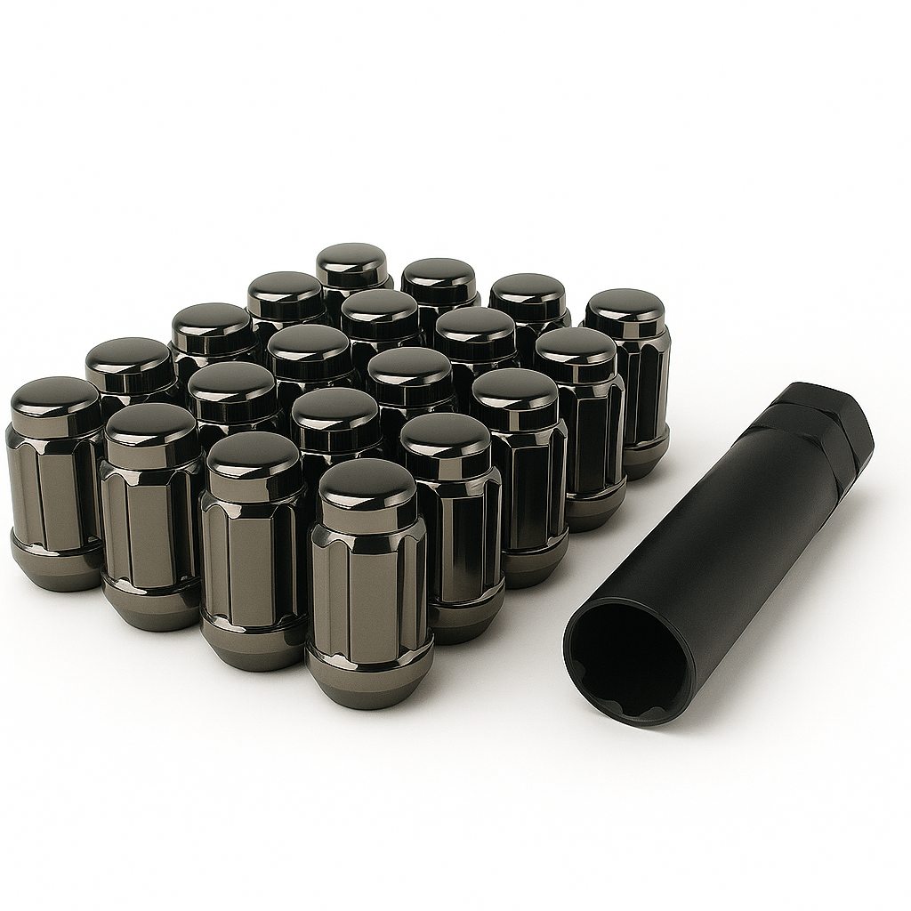 12x1.5 Gunmetal Spline Drive Tuner Lug Nuts — EZAccessory