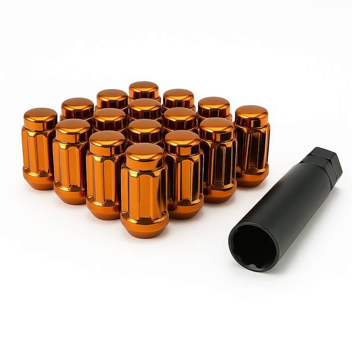 Spline Drive Tuner Lug Nuts 1/2" Orange