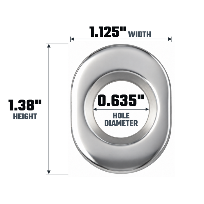 ET conical center lug nut washer diagram: 1.38-inch outer height, 1.125-inch outer width and 0.635-inch hole diameter.