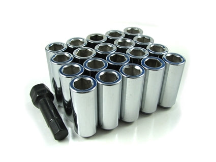 20 Chrome Acorn Lug Nuts - 14x2.0 Thread, Open End Bulge Fit