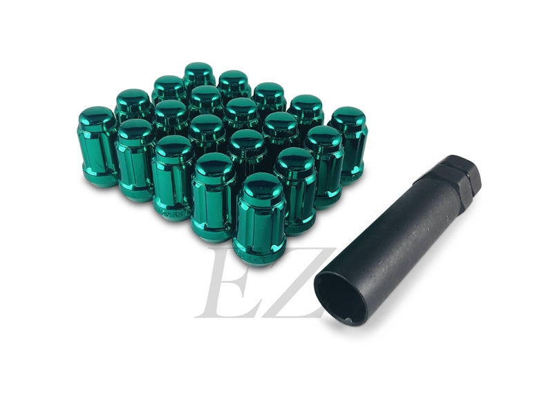 Spline Drive Tuner Lug Nuts 12x1.50 Green