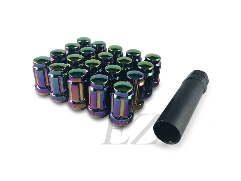 Spline Drive Tuner Lug Nuts 1/2" Neochrome