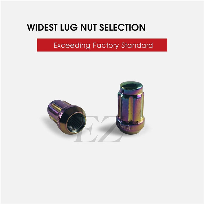 Spline Drive Tuner Lug Nuts 12x1.50 Neochrome