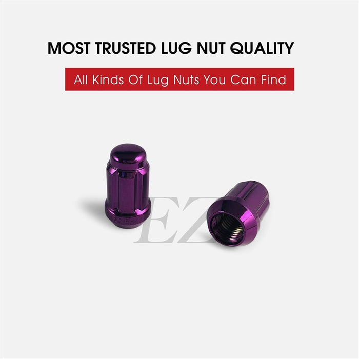 Spline Drive Tuner Lug Nuts 12x1.50 Purple